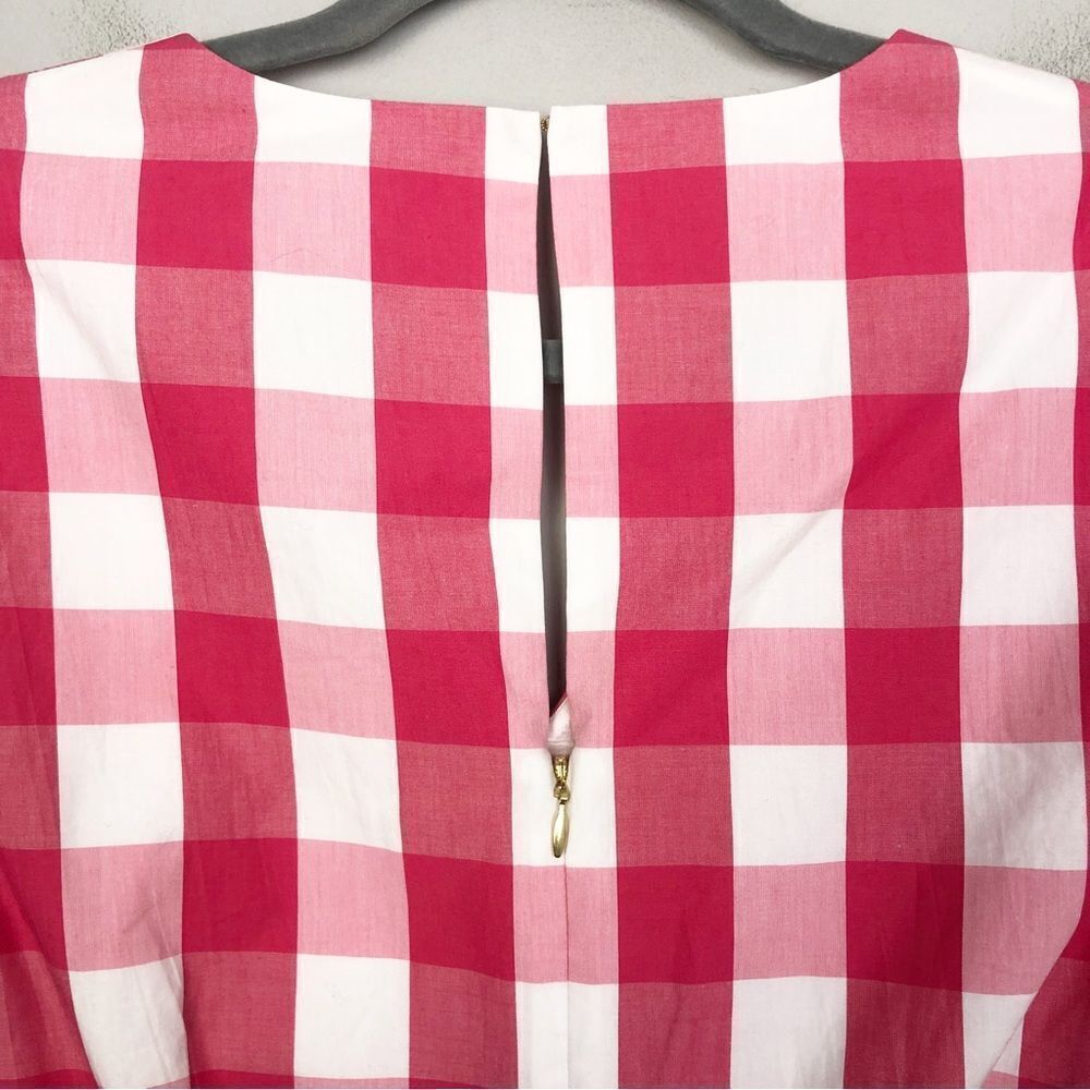 DRAPER JAMES | NEW Melrose Romper in Parton Check Pink White Women’s Size 10 - Picture 11 of 14